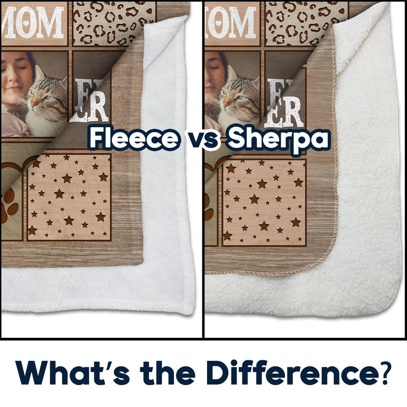 Custom Photo Best Dog Mom Ever Pet Lovers - Personalized Fleece Blanket