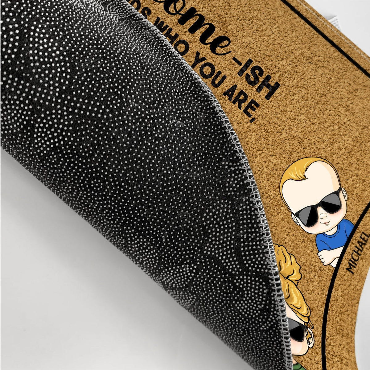 Welcome Ish Depends Who You Are Couples Family Cats Dogs - Personalized Custom Doormat