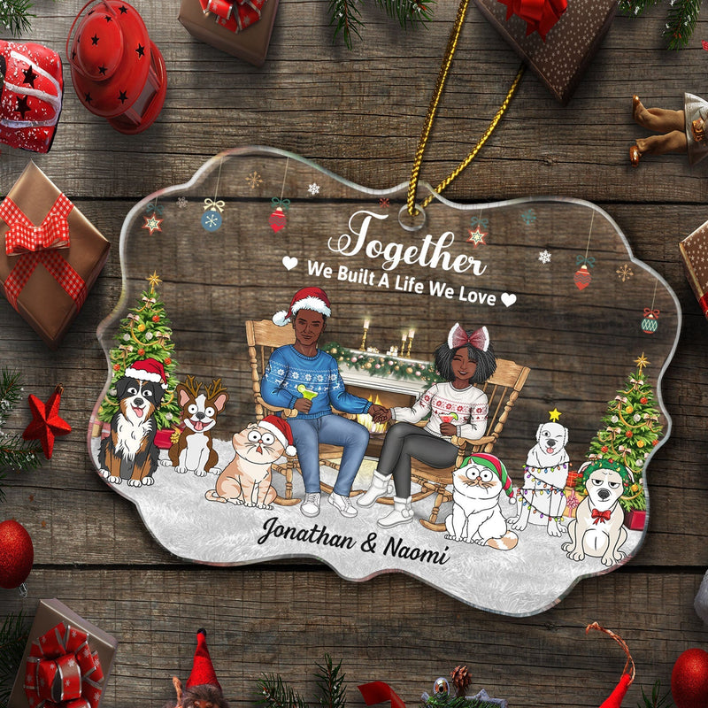 This Is Us A Little Bit Of Crazy - Personalized Medallion Acrylic Ornament