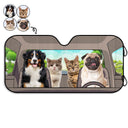 Custom Photo Pets Happy Trip - Personalized Auto Sunshade