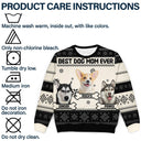 Custom Photo Funny Pet Face Best Dog Mom Ever - Personalized Unisex Ugly Sweater