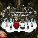 No Longer By My Side Forever In My Heart - Pet Memorial - Personalized Medallion Acrylic Ornament