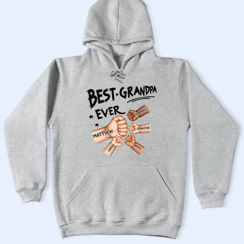 Fist Bump Best Dad Grandpa Ever - Personalized T Shirt