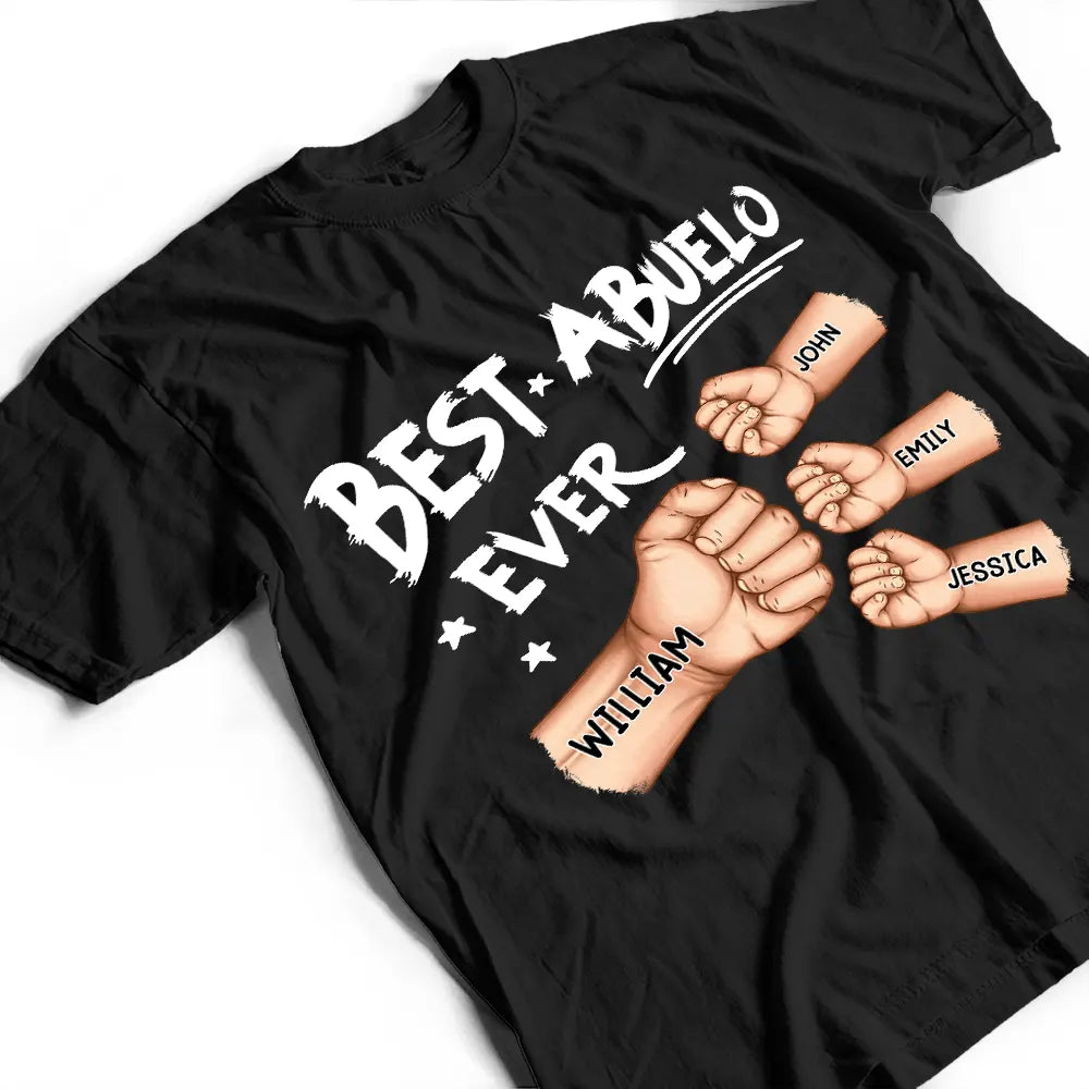Fist Bump Best Dad Grandpa Ever - Personalized T Shirt