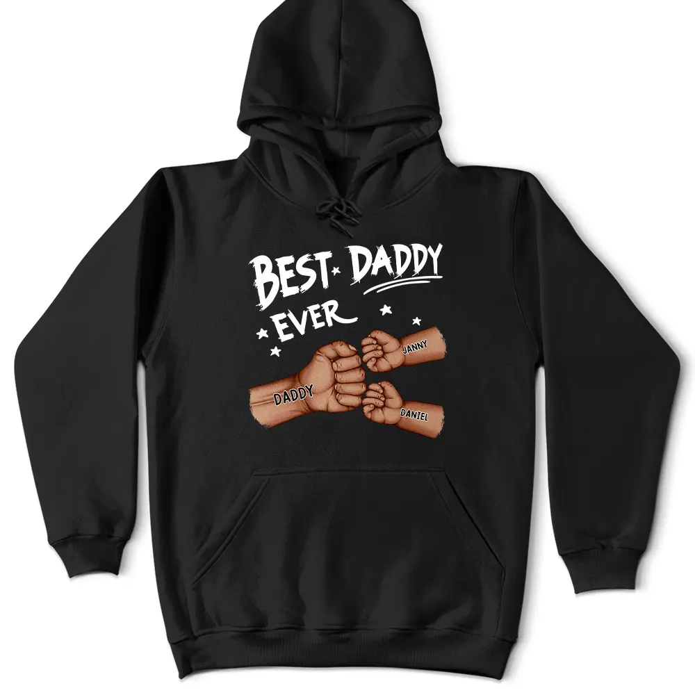 Fist Bump Best Dad Grandpa Ever - Personalized T Shirt