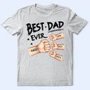 Fist Bump Best Dad Grandpa Ever - Personalized T Shirt