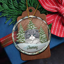 Best Friend For Life Christmas Pet Memorial - Personalized Circle Glass Ornament