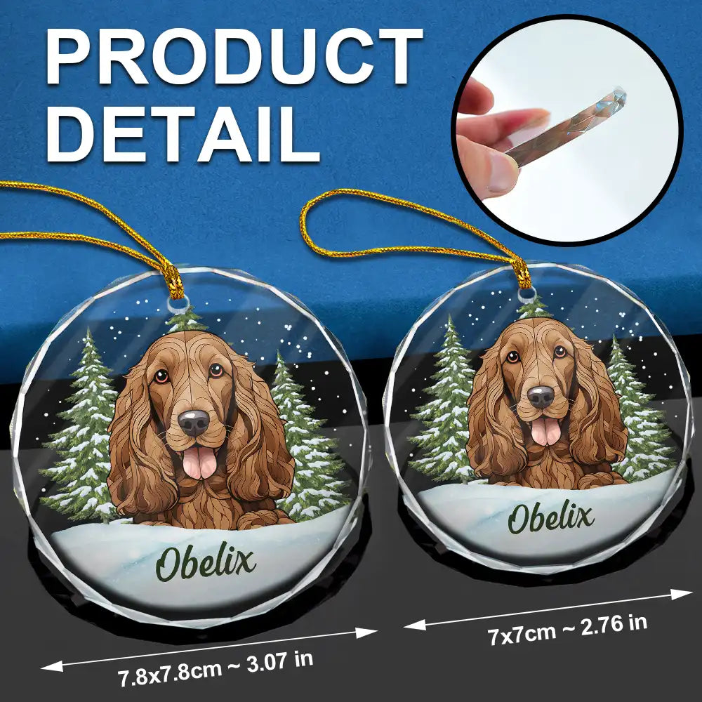 Best Friend For Life Christmas Pet Memorial - Personalized Circle Glass Ornament