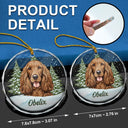 Best Friend For Life Christmas Pet Memorial - Personalized Circle Glass Ornament