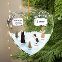 They Still Talk About You Memorial Cats Dogs - Personalized Heart Shaped Glass Ornament