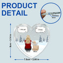 I Miss You I Know Dog Cat Memorial - Personalized Heart Shaped Glass Ornament