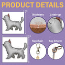 Dog Lovers,Pet Lovers,Dog Mom,Happy-Yorkshire Terrier Shaped, Dog Lovers Charm - Personalized Dog Leather Bag Charm, Keychain
