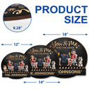 Dog Lovers, Dog Couple, Poolside, Gift For Couples, Happy - You & Me And The Dog 3D Effect - Personalized Custom Shaped Wood Sign
