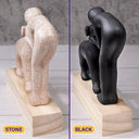 Dog Lovers, Love - Custom Name Aesthetic Hugging Pose Statue Memorial - Personalized Dog Sculpture