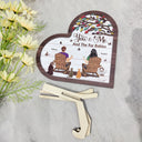 You And Me And The Fur Babies - Personalized 2-Layered Wooden Plaque With Stand